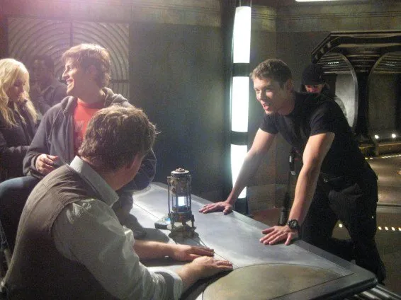 Too much fun on set! Behind the scenes on #StargateUniverse #Stargate #SGU @PatrickGilmore @SpenceJen @PeterKelamis…