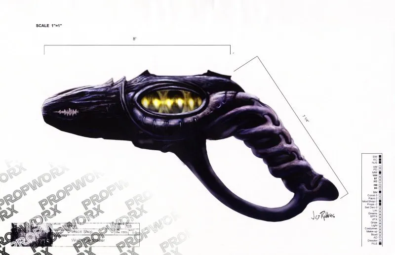 Okay! #Stargate Concept Art 3 of 350! Wraith Stunner by Production Designer James Robbins #SG1 #SGA #SGU #StargateSG1…
