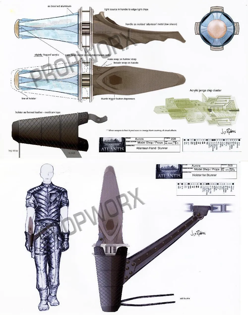 Okay! #Stargate Concept Art 7 of 350! Atlantean Hand Stunner and Holster - "Aurora" (by Production Designer James…