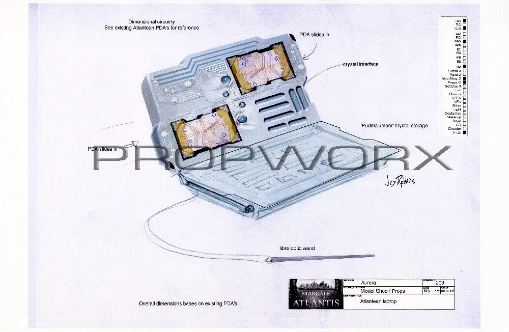 Okay! #Stargate Concept Art 8 of 350! Atlantean Laptop - "Aurora" (by Production Designer James Robbins) #SG1 #SGA #SGU…