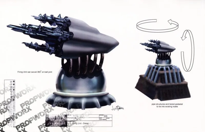 Okay! #Stargate Concept Art 9 of 350! Firing Unit - "Trinity" (by Production Designer James Robbins) #SG1 #SGA #SGU…