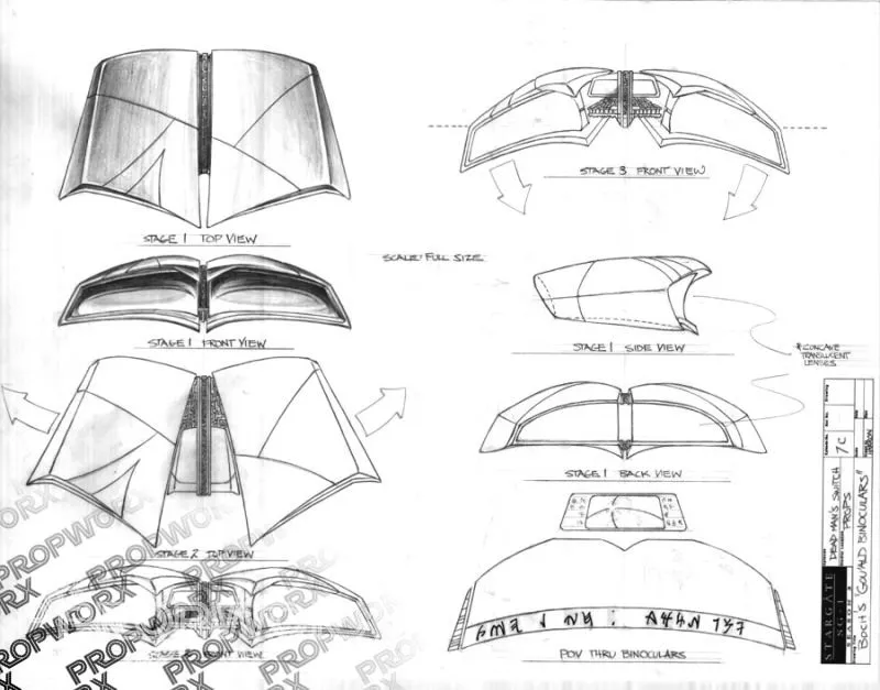 Okay! #Stargate Concept Art 12 of 350! Aris Boch's Goa'uld Binoculars "Deadman Switch" (by Production Designer James…