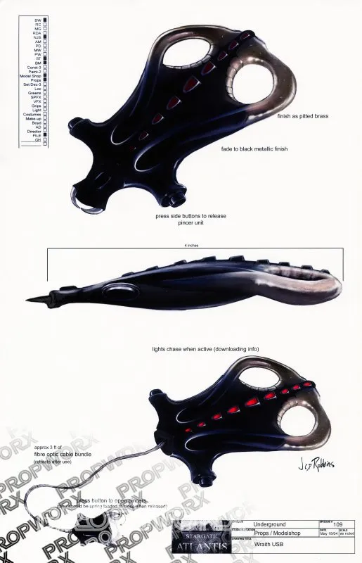 Okay! #Stargate Concept Art 16 of 350! Wraith USB - "Underground" by Production Designer James Robbins #SG1 #SGA #SGU…