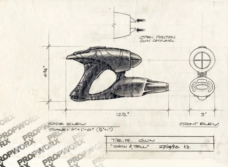 #Stargate Concept Art 21 of 350! T.E.R. Gun "Show & Tell" #SG1 #SGA #SGU #StargateSG1 #StargateAtlantis…