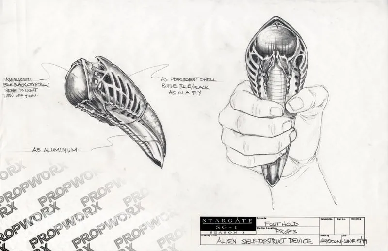 #Stargate Concept Art 22 of 350! Alien Self-Destruct Device "Foothold" #SG1 #SGA #SGU #StargateSG1 #StargateAtlantis…