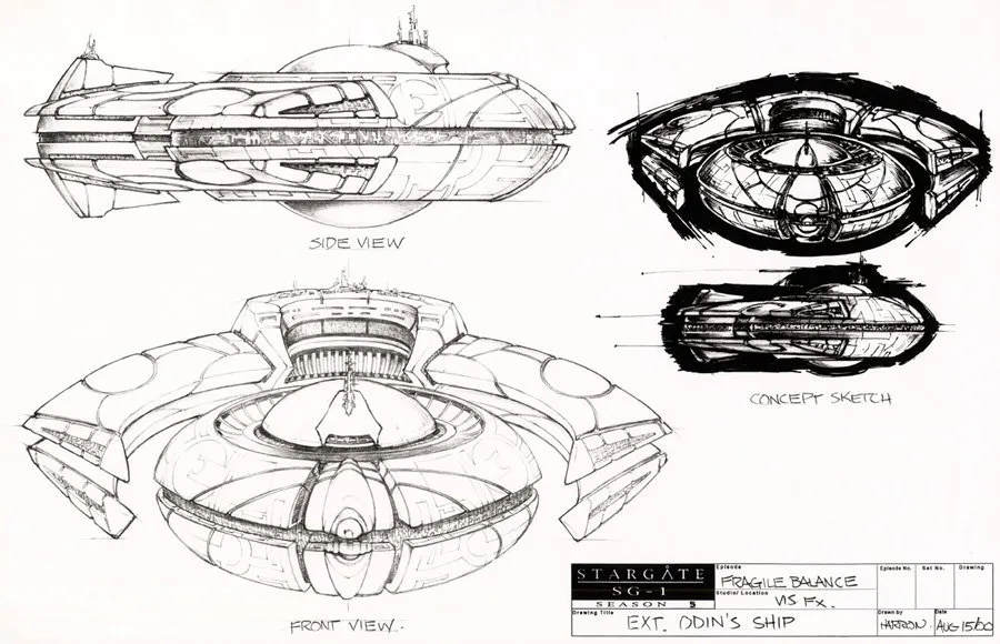 #Stargate Concept Art 28 of 350! Odin's Ship - "Fragile Balance" #SG1 #SGA #SGU #StargateSG1 #StargateAtlantis…