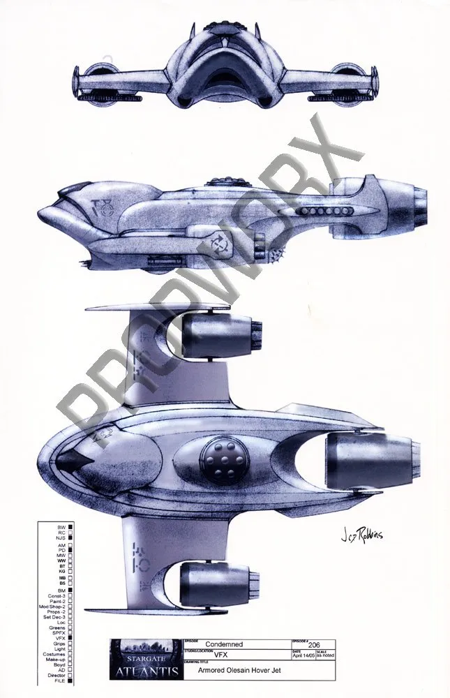 #Stargate Concept Art 30 of 350! Armored Olesain Hover Jet - "Condemned" #SG1 #SGA #SGU #StargateSG1 #StargateAtlantis…