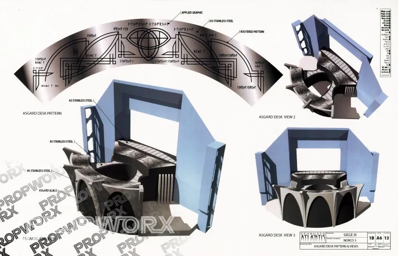 #Stargate Concept Art 41 of 350! Asgard desk (Siege III) by Production Designer James Robbins #SG1 #SGA #SGU…