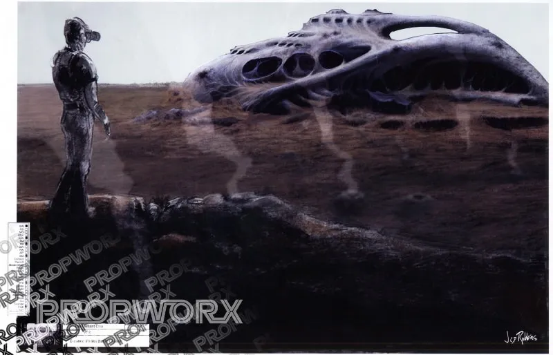 #Stargate Concept Art 43 of 350! Crashed wraith ship concept drawing by Production Designer James Robbins #SG1 #SGA…