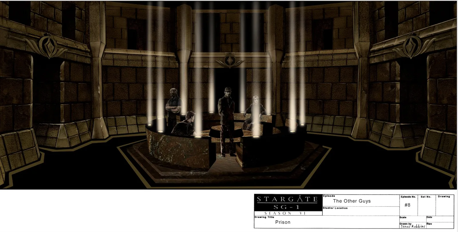 #StargateSG1 concept art by Production Designer James Robbins - The Other Guys #Stargate