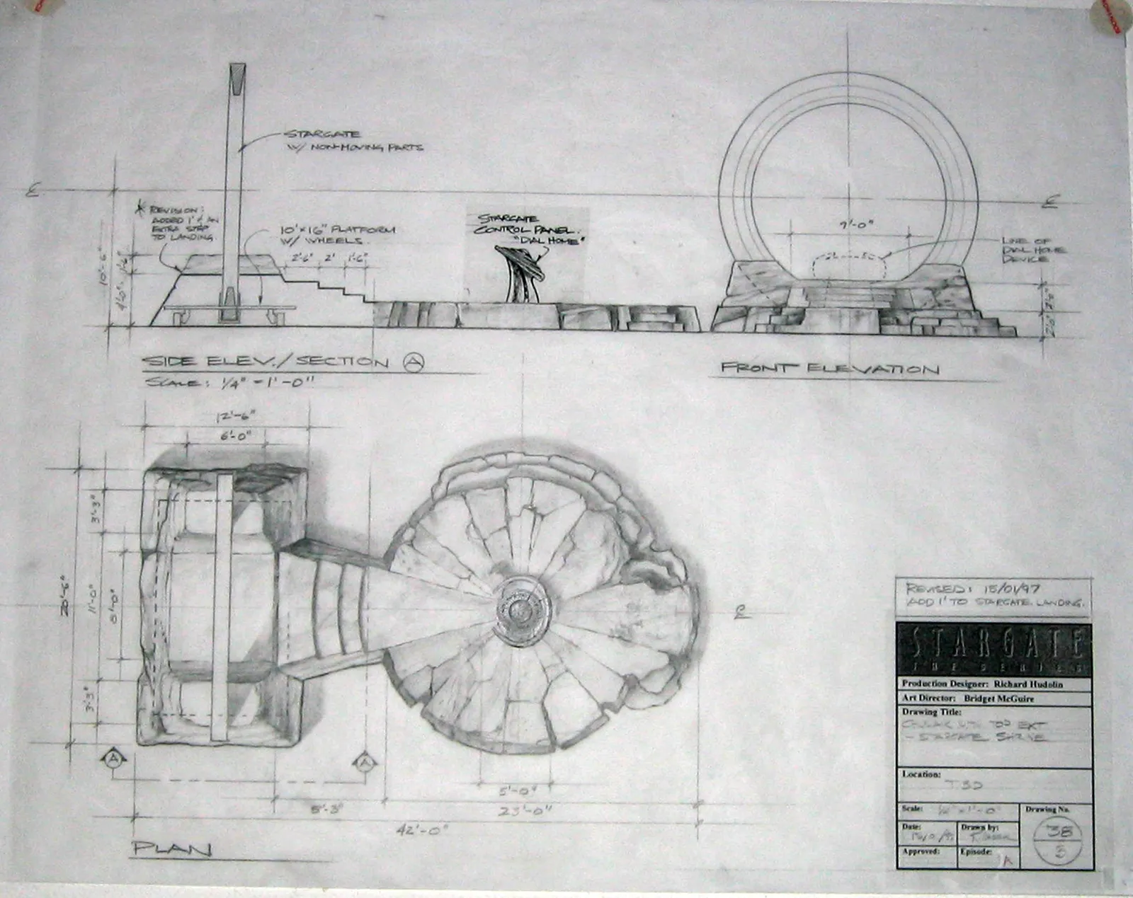 #StargateSG1 season 1 concept art Production Designer Richard Hudolin Art Director Bridgitte McGuire #Stargate