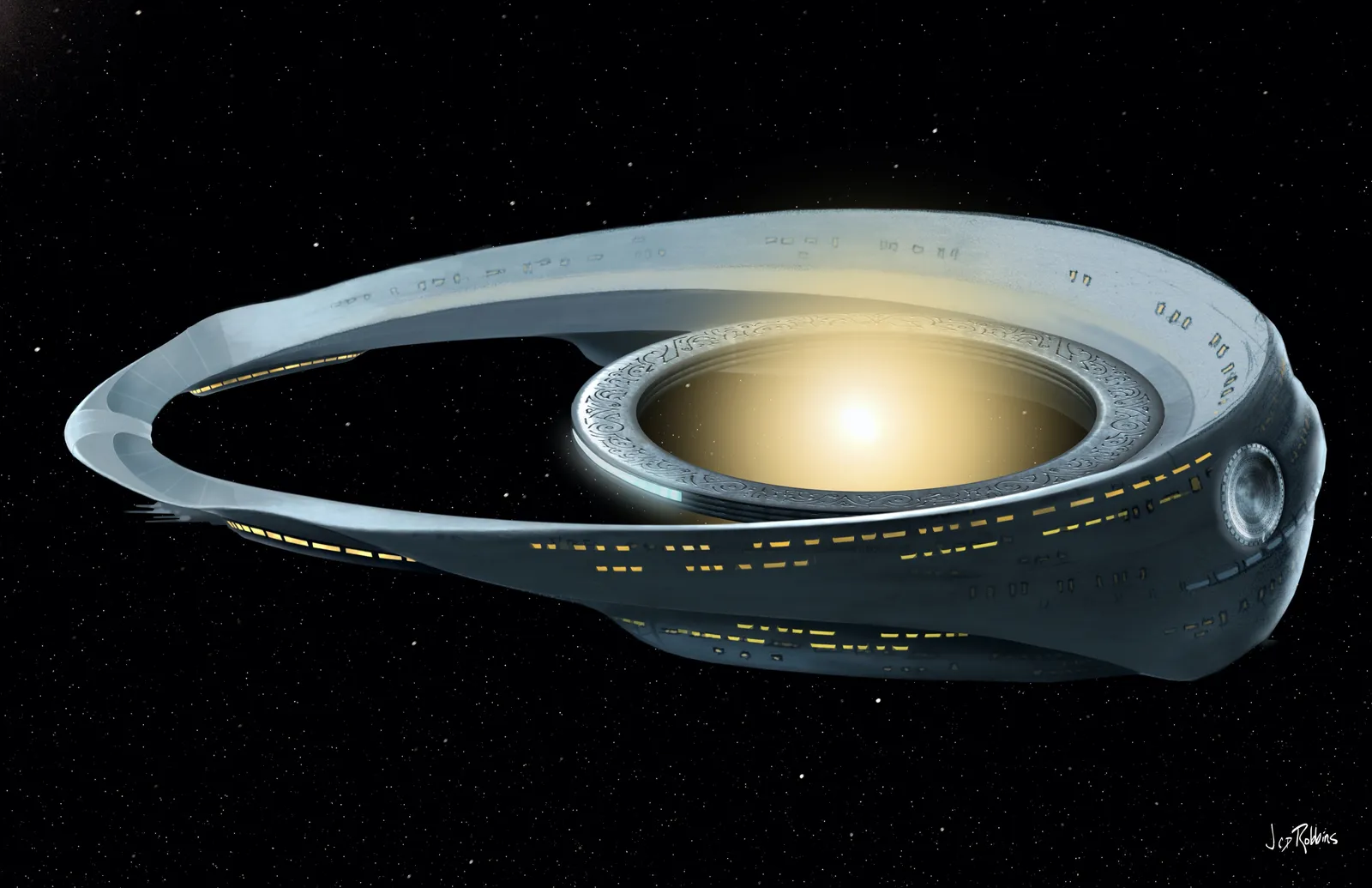 #StargateSG1 - "Crusade" concept art by James Robbins Ori Ship