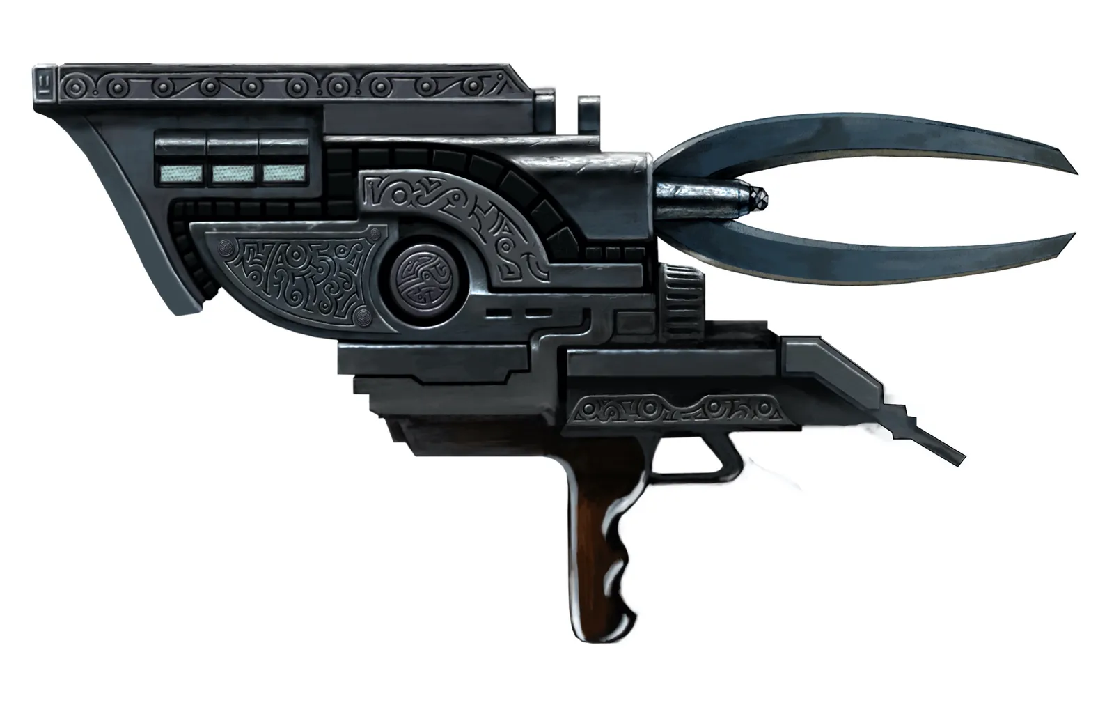 #StargateSG1 concept art - "Crusade" Pulse blaster by James Robbins #Stargate #SG1 #ConceptArt