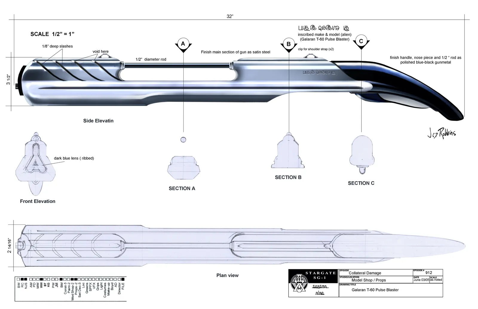 Stargate: SG-1 weaponry - concept art by James Robbins #TimeForStargate @PrimeVideo