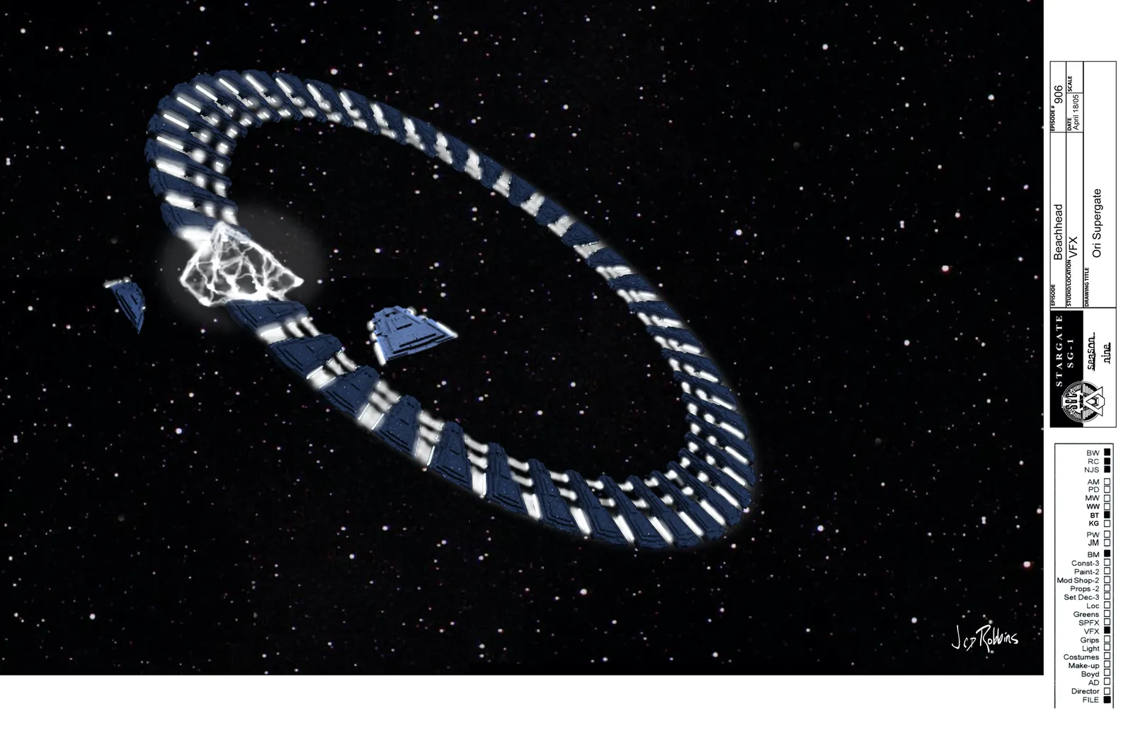 Stargate: SG-1 concept art by James Robbins The Supergate! @Netflix #TimeForStargate