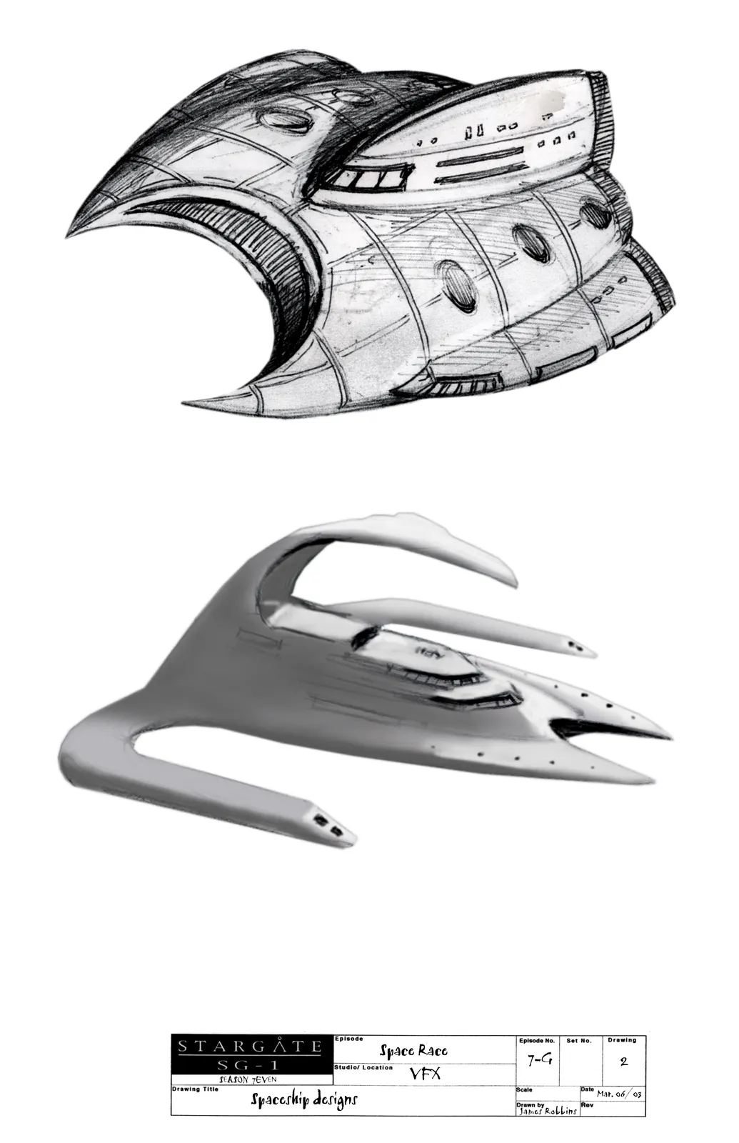 Stargate: SG-1 - "Space Race" concept art by James Robbins Ships! Ships! Ships! #TimeForStargate @netflix