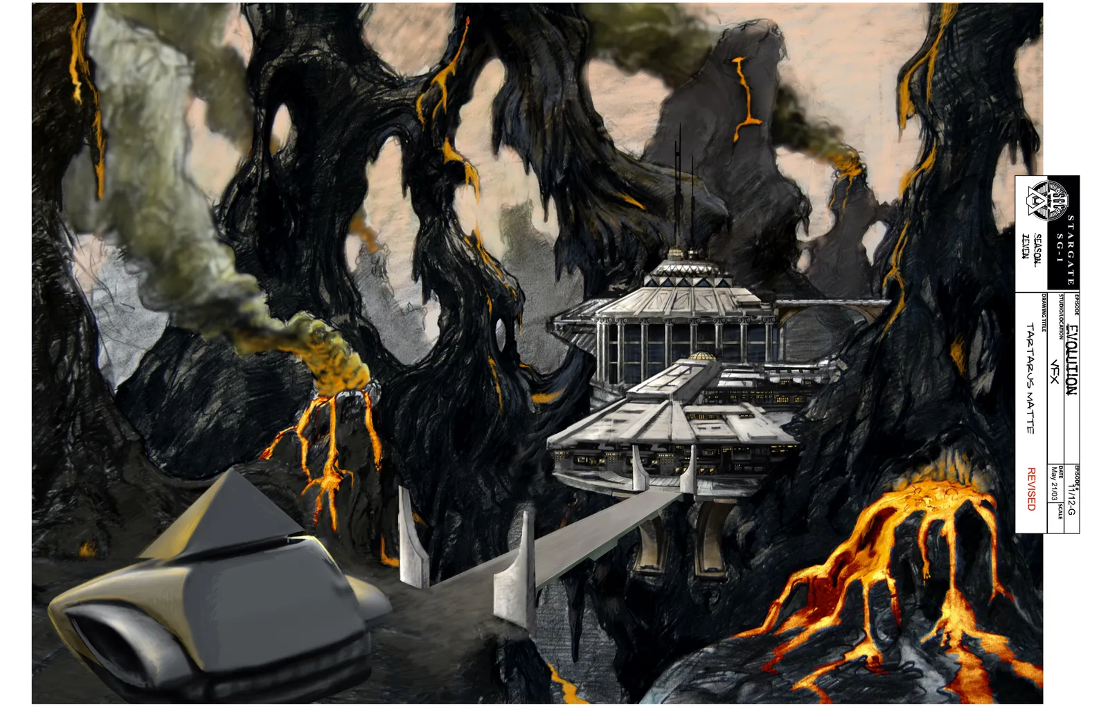 Stargate: SG-1 - "Evolution" concept art by James Robbins Tartarus matte #TimeForStargate @AppleTVPlus