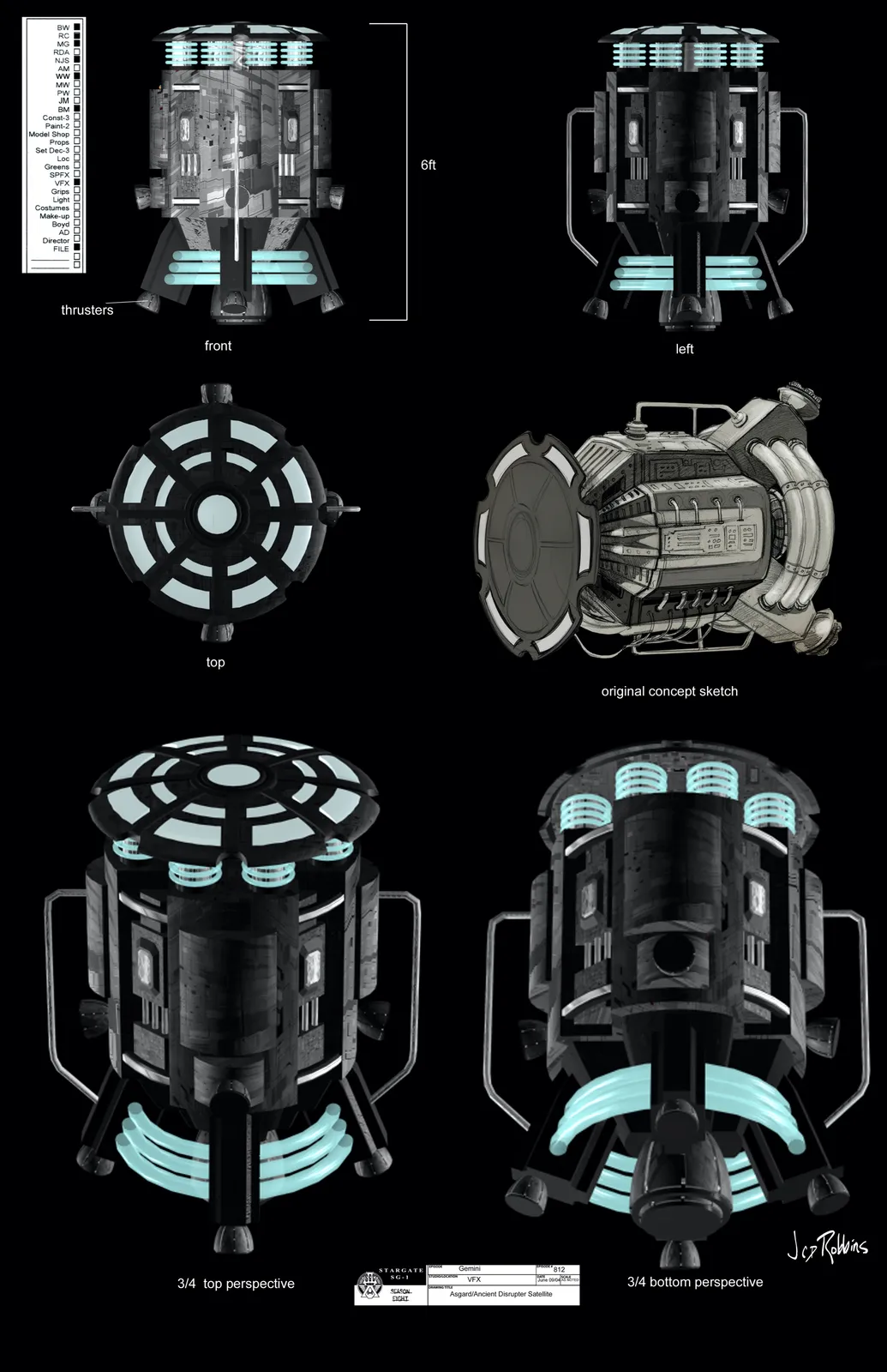 Stargate: SG-1 - "Gemini" concept art by James Robbins Asgard Disrupter #TimeForStargate @PrimeVideo