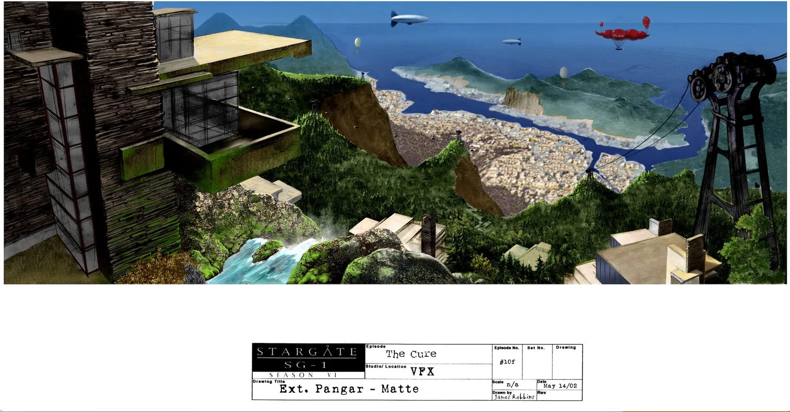 #Stargate #SG1 #StargateSG1 #ConceptArt Pangar concept art by James Robbins