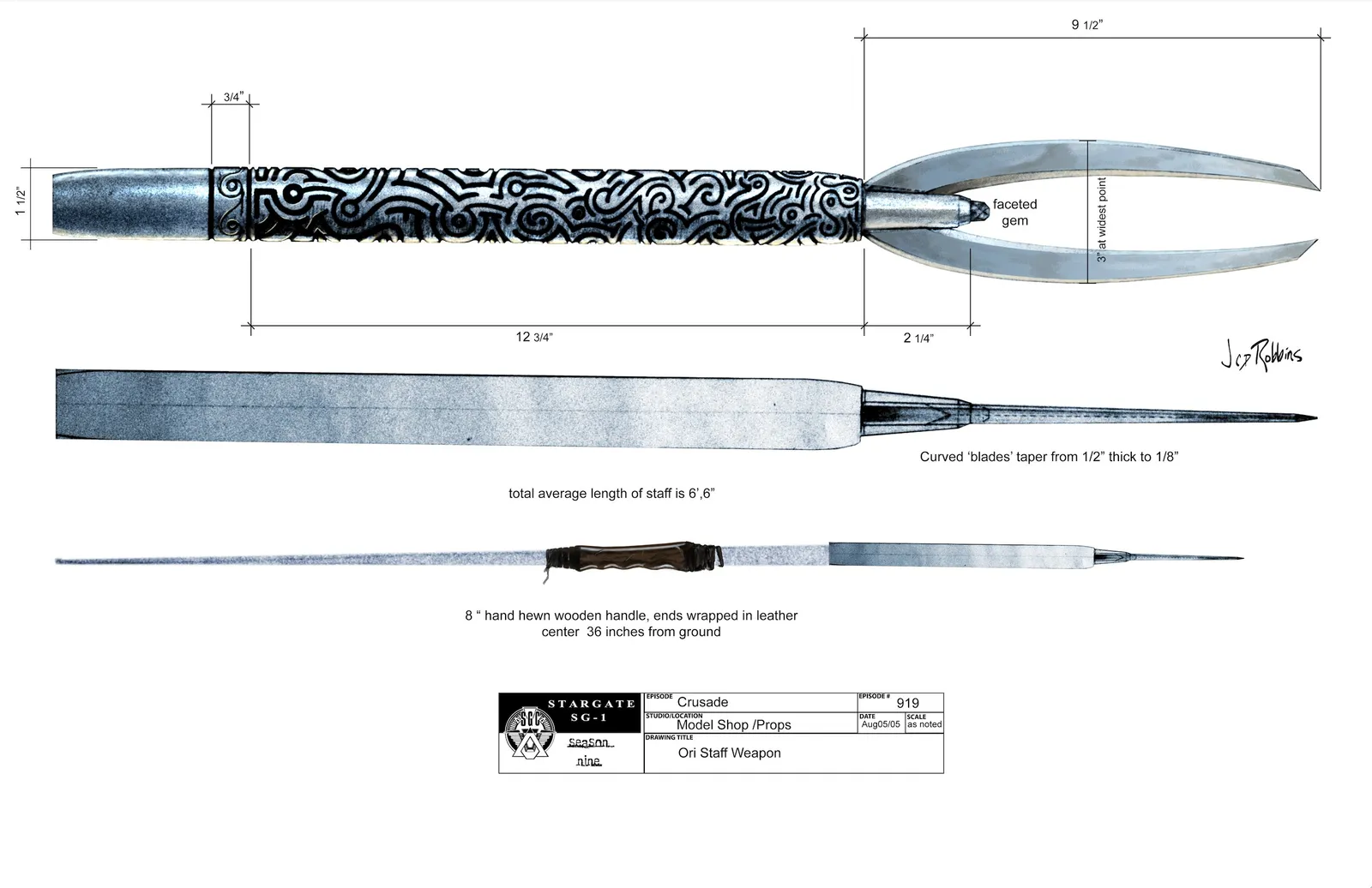 Ori staff weapon - concept art by James Robbins #Stargate #SG1 #StargateSG1