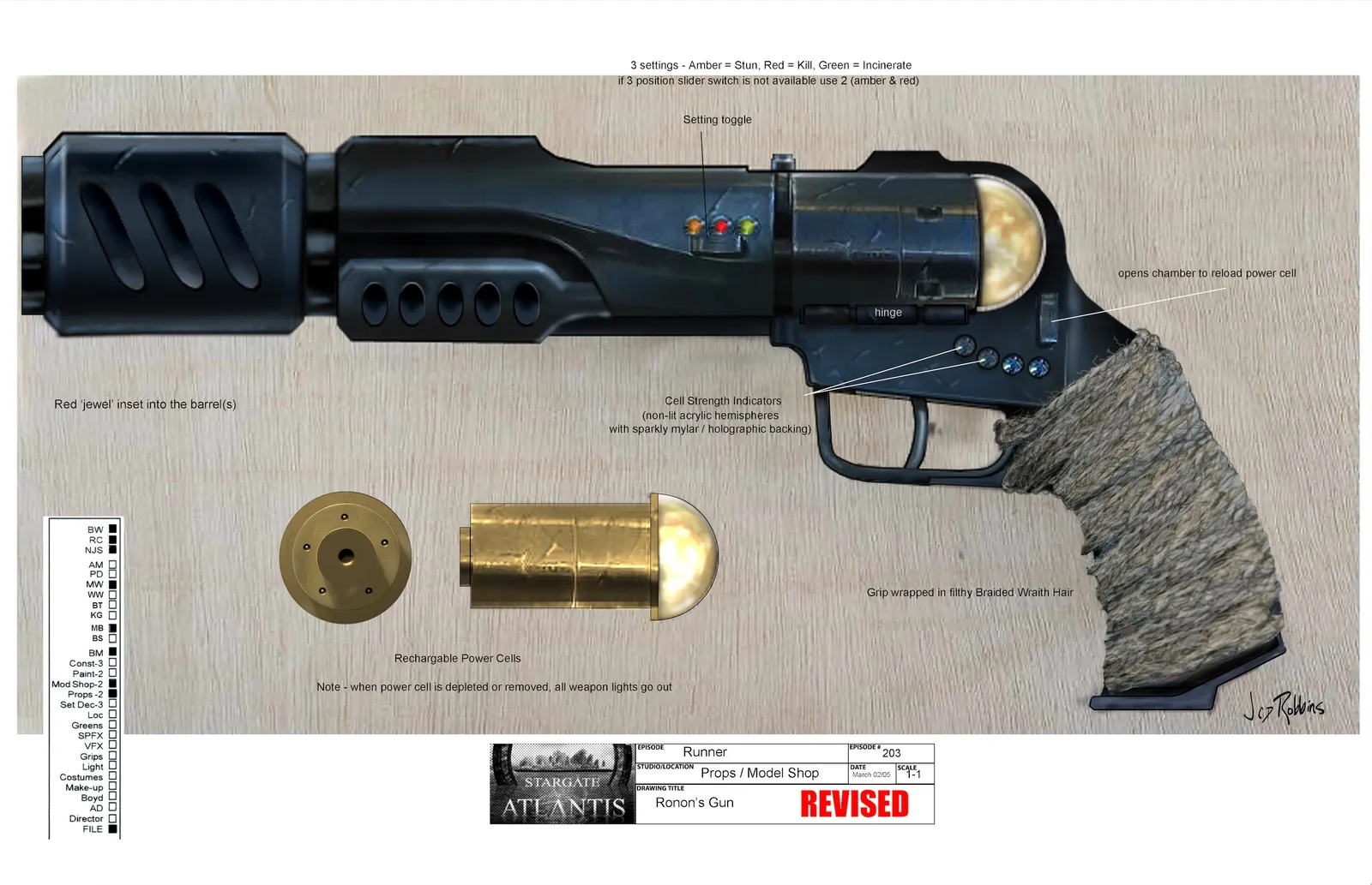 Ronon's gun - concept art by James Robbins #Stargate #Atlantis #StargateAtlantis #SGA