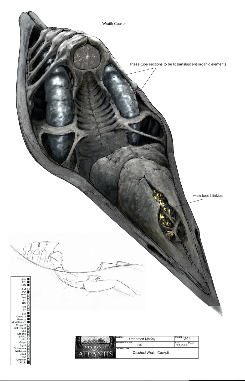 Wraith dart - concept art by James Robbins #Stargate #Atlantis #StargateAtlantis #SGA