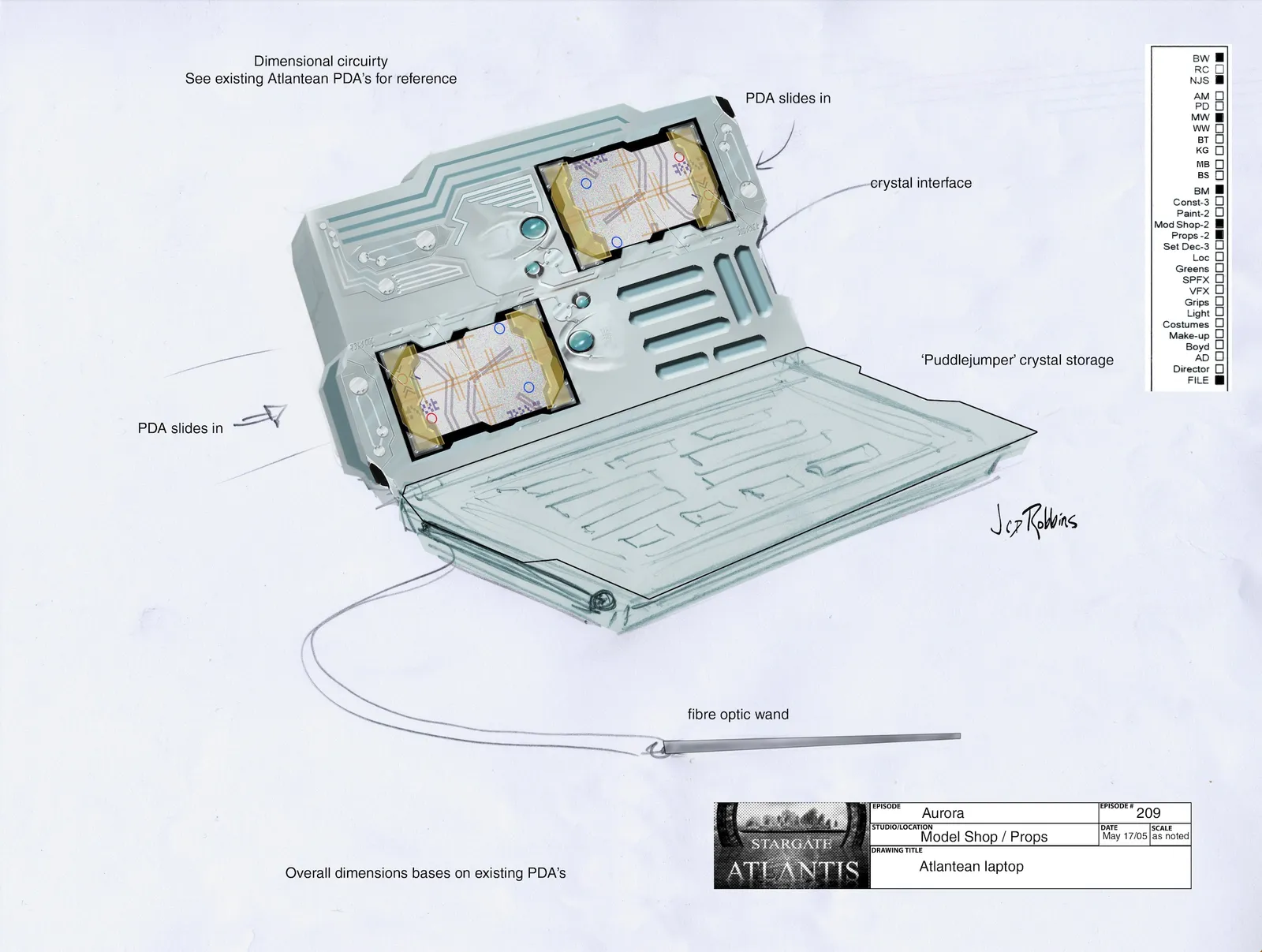 #Stargate #Atlantis #SGA Ancient laptop - concept art by James Robbins It's ancient alright!