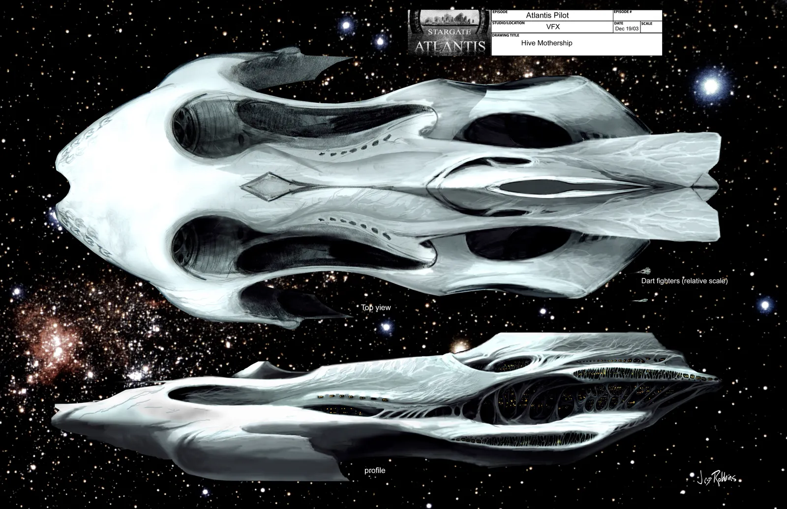 Hive mothership - concept art by James Robbins #Stargate #Atlantis #SGA