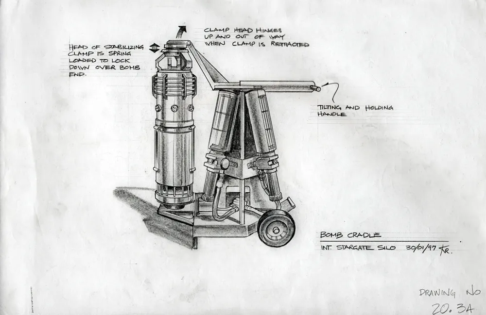 #Stargate #SG1 "Children of the Gods" - Bomb cradle concept art