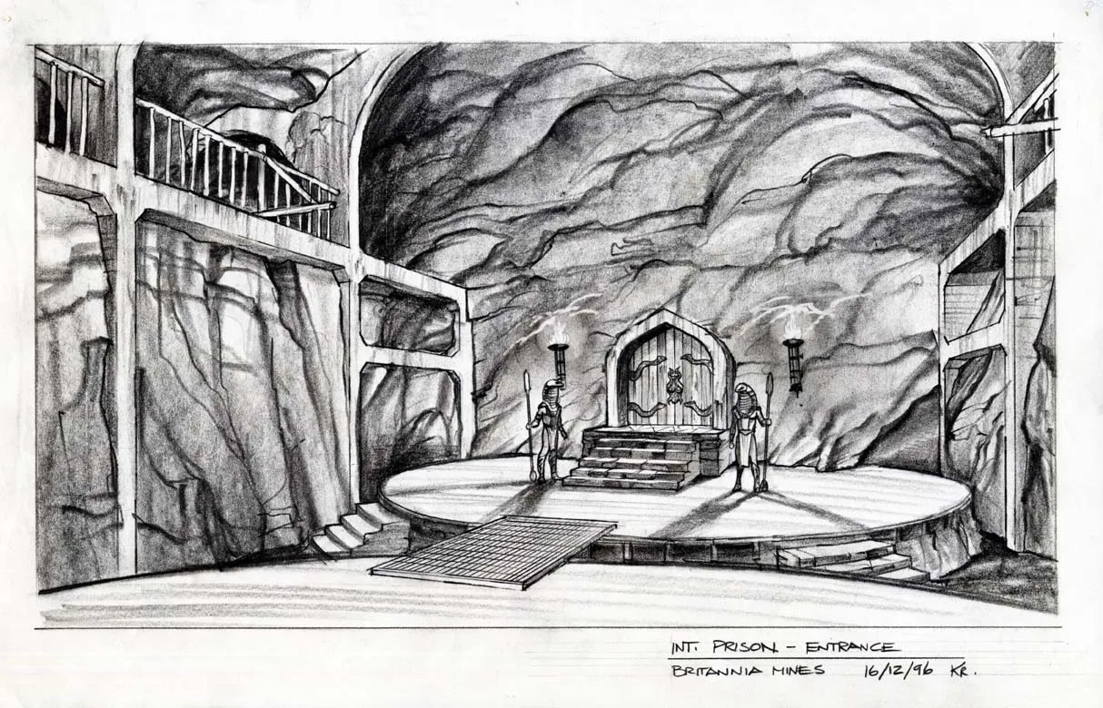#Stargate #SG1 "Children of the Gods" - Prison entrance concept art