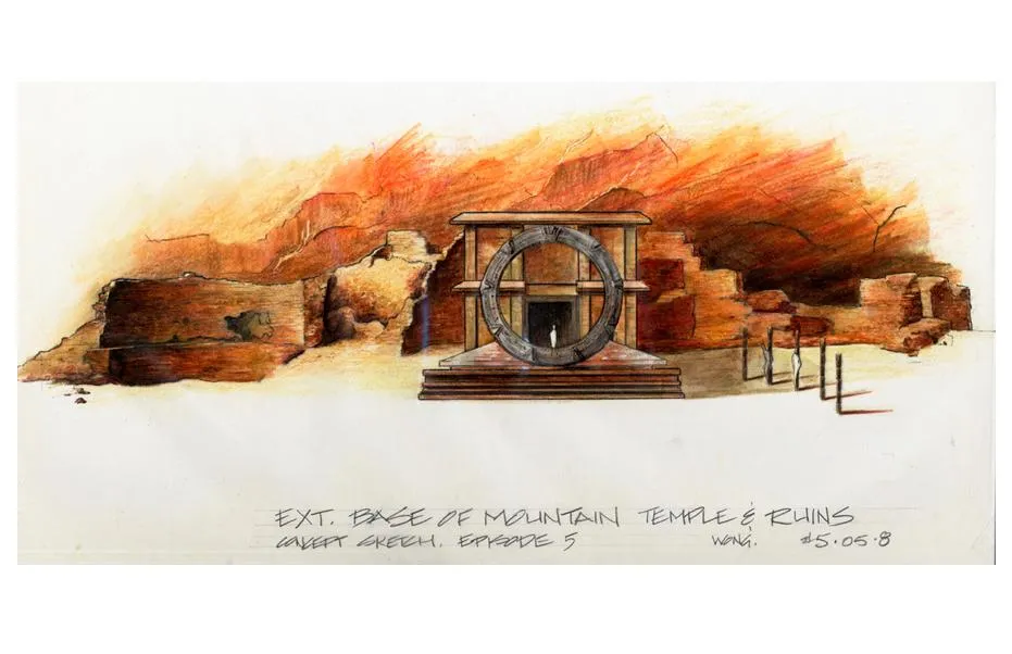 #Stargate #SG1 "The First Commandment" - Temple Ruins concept art