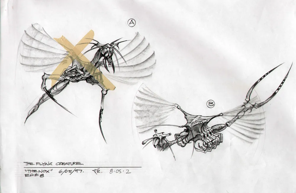 Flying creature concept art - "The Nox" #Stargate #SG1