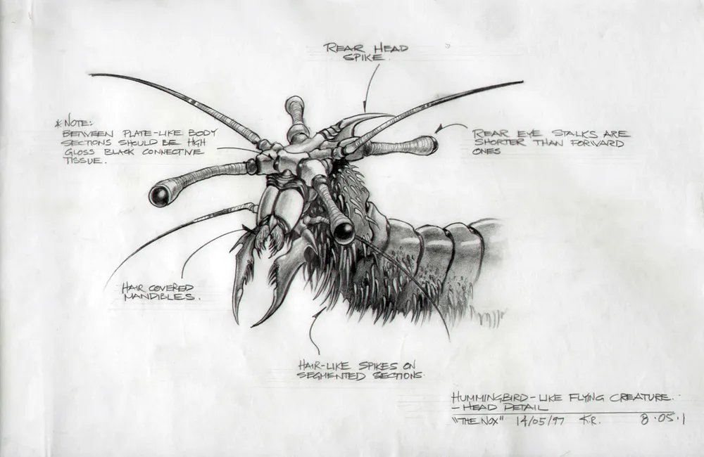Flying creature concept art - "The Nox" #Stargate #SG1