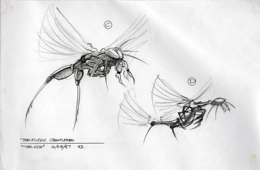 Flying creature concept art - "The Nox" #Stargate #SG1