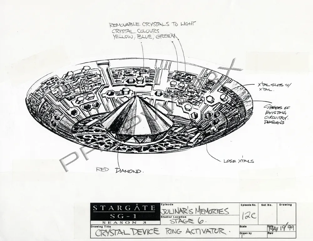 Ring Activator concept art - "The Torment of Tantalus" #Stargate #SG1