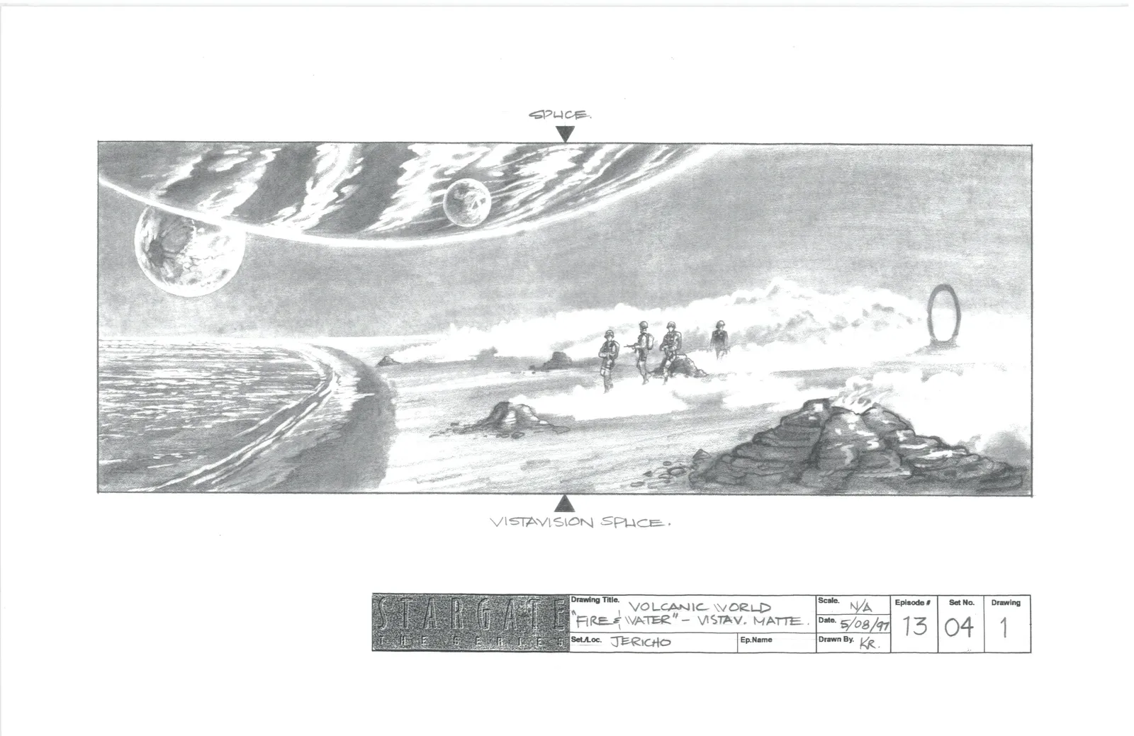 #Stargate #SG1 "Fire and Water" - Volcanic world concept art