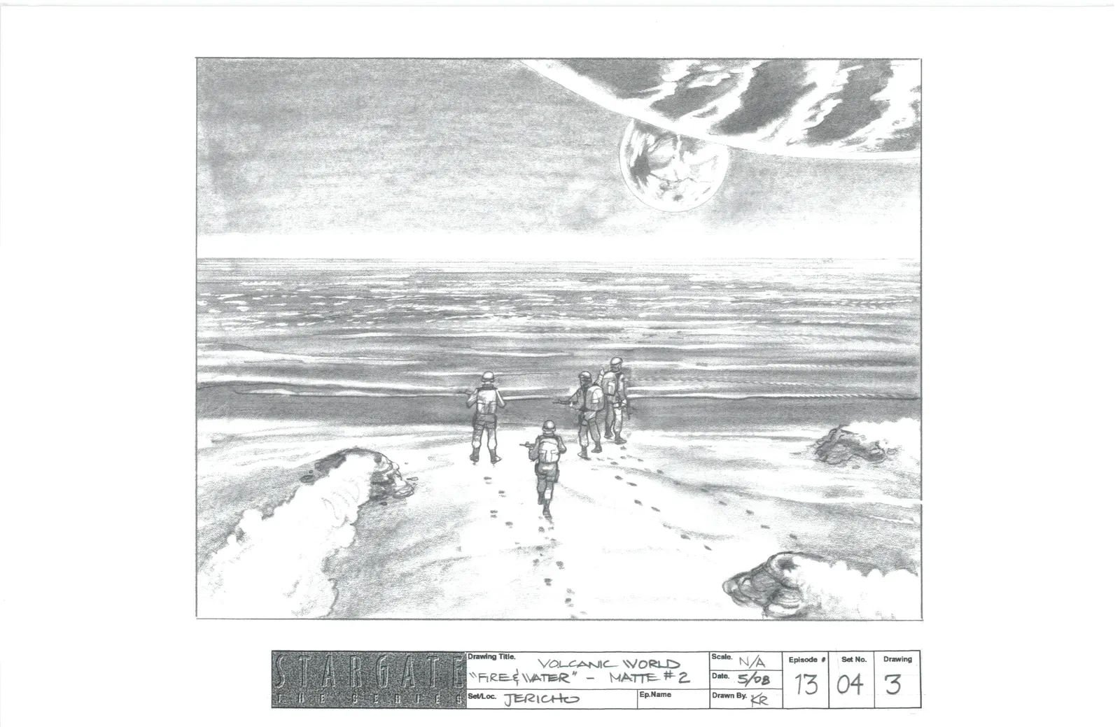#Stargate #SG1 "Fire and Water" - Volcanic world concept art