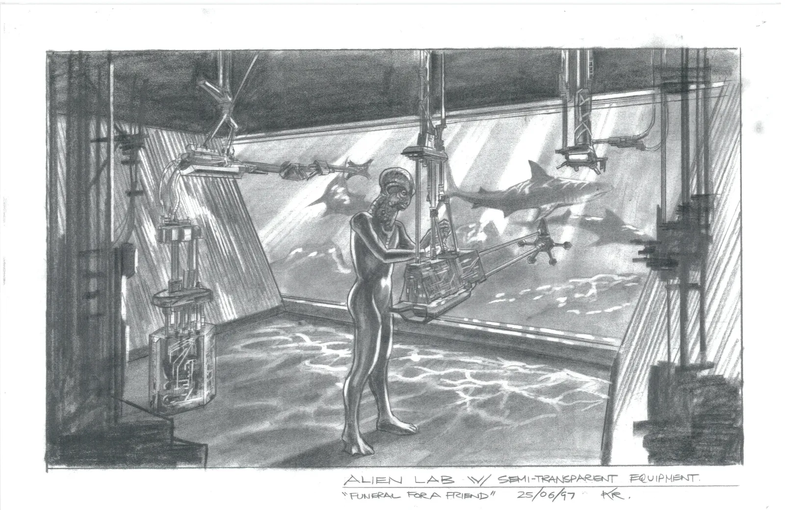 #Stargate #SG1 "Fire and Water" - Alien Lab concept art