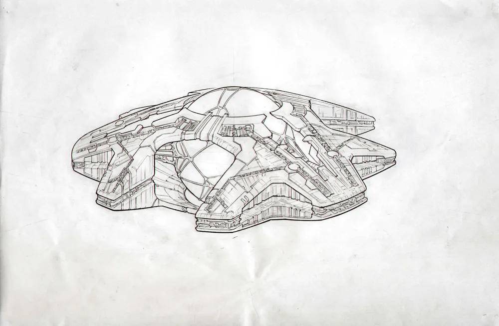 #Stargate #SG1 Goa'uld ship - concept art