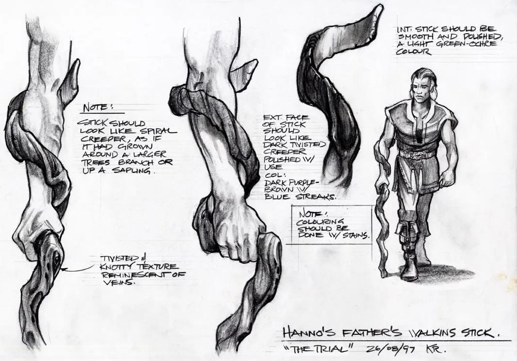 #Stargate #SG1 Hanno's father's walking stick - concept art