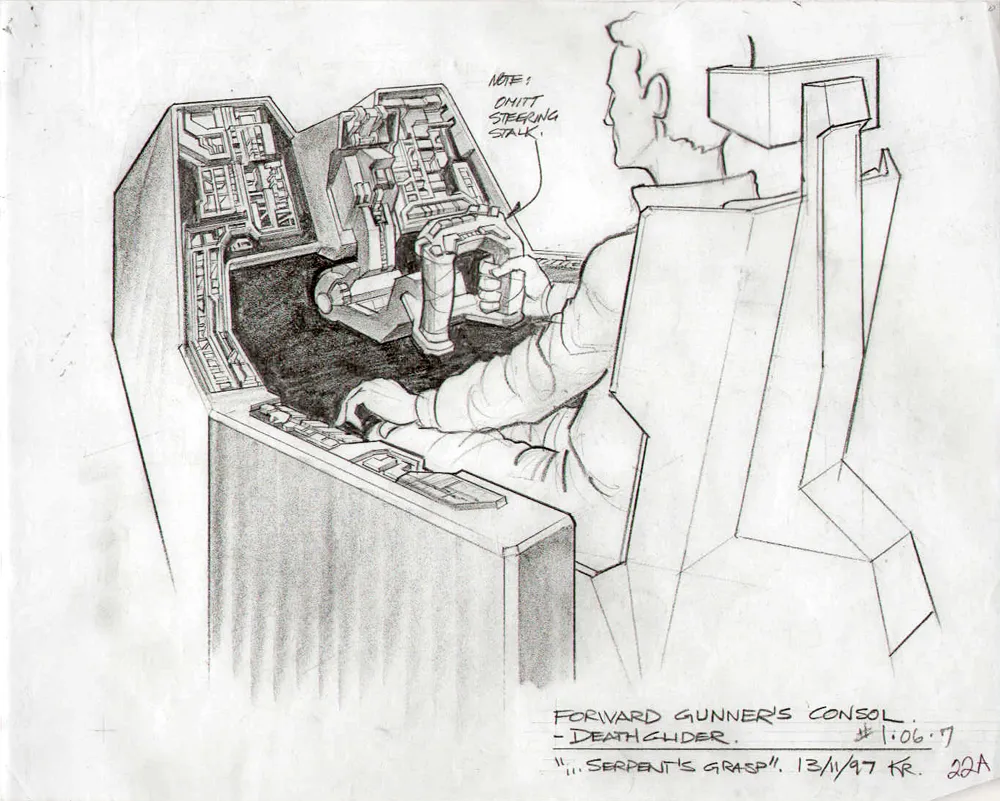 #Stargate #SG1 "Within the Serpent's Grasp" - Death Glider console concept art