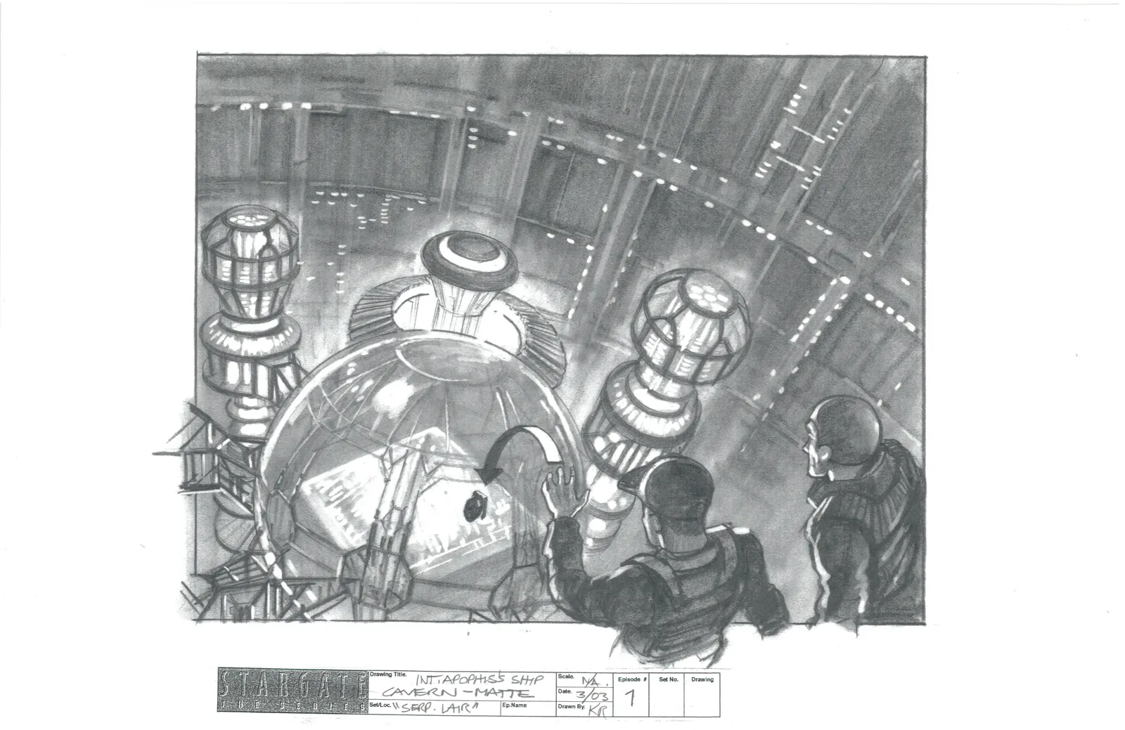 #Stargate #SG1 "The Serpent's Lair" concept art by Ken Rabehl