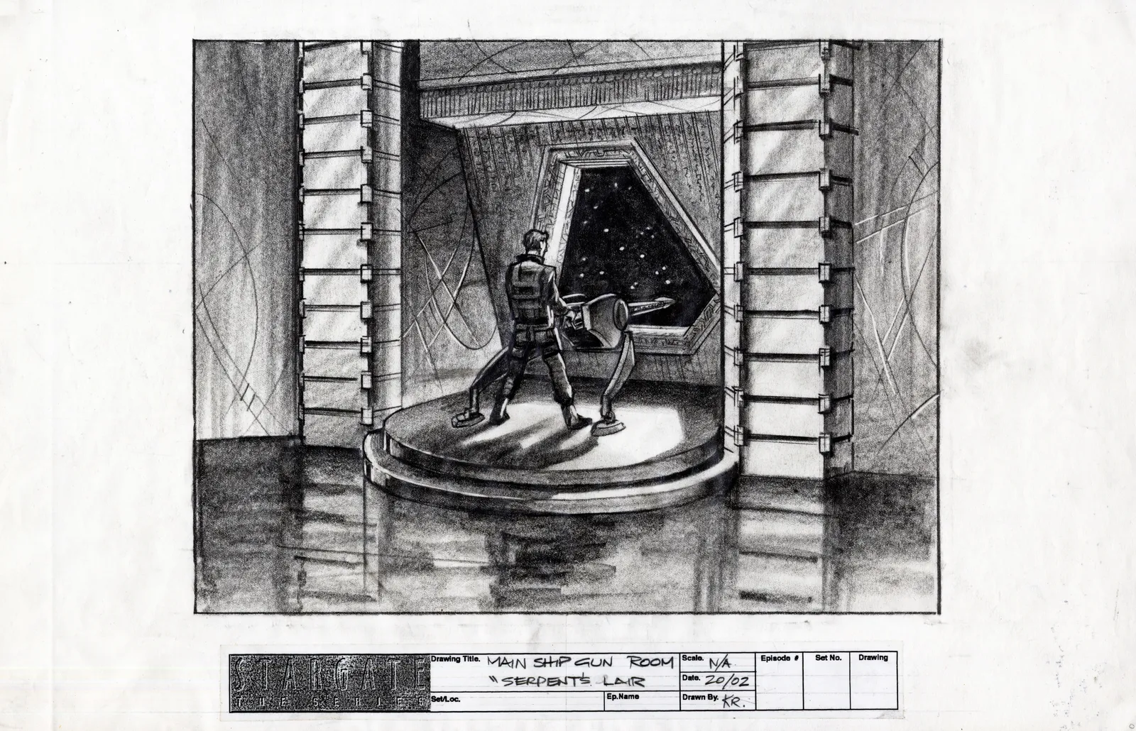 #Stargate #SG1 "The Serpent's Lair" concept art by Ken Rabehl