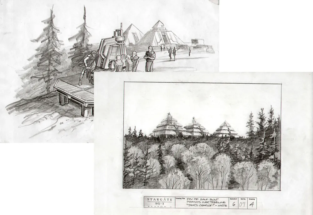 #Stargate #SG1 "Thor's Chariot" - exteriors concept art