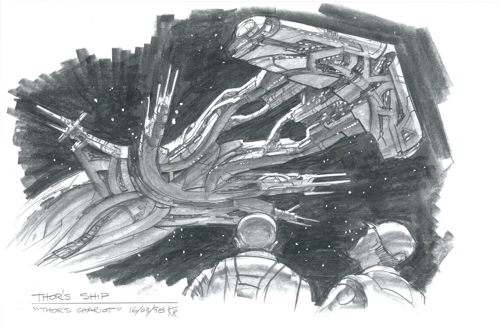 #Stargate #SG1 "Thor's Chariot" - Thor's ship concept art
