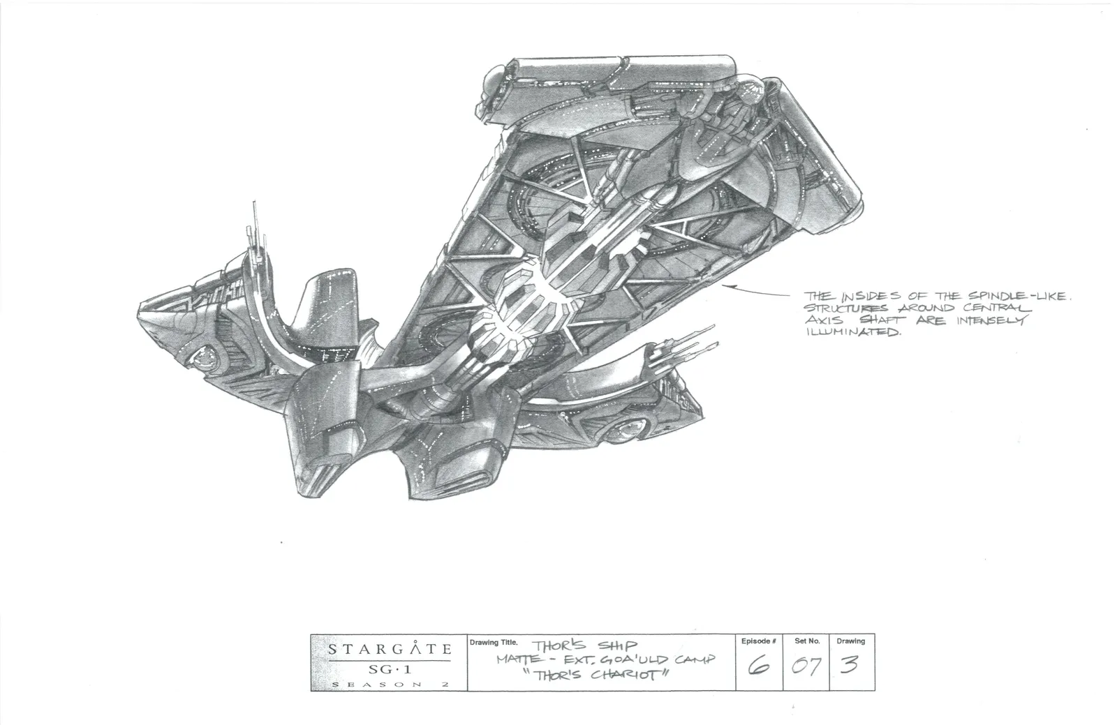 #Stargate #SG1 "Thor's Chariot" - Thor's ship concept art