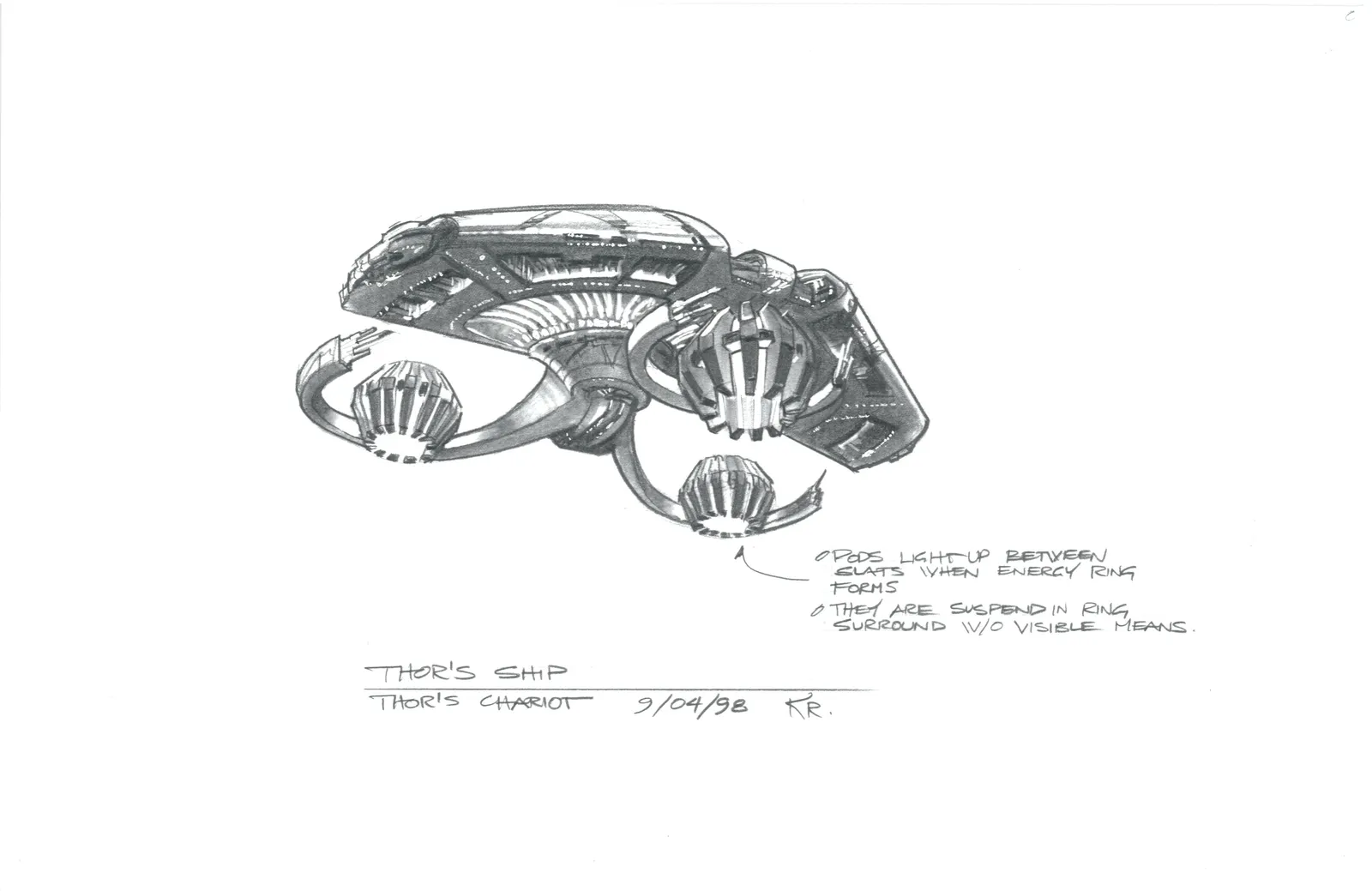 #Stargate #SG1 "Thor's Chariot" - Thor's ship concept art