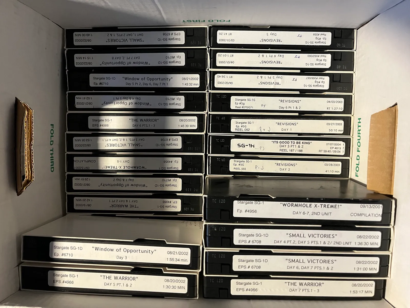 Wild! My wife was going through some old boxes and came across THIS box of dailies from early #Stargate #SG1 episodes -…