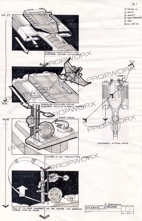 #Stargate #Atlantis #SGA "The Intruder" concept art and storyboards Part 1
