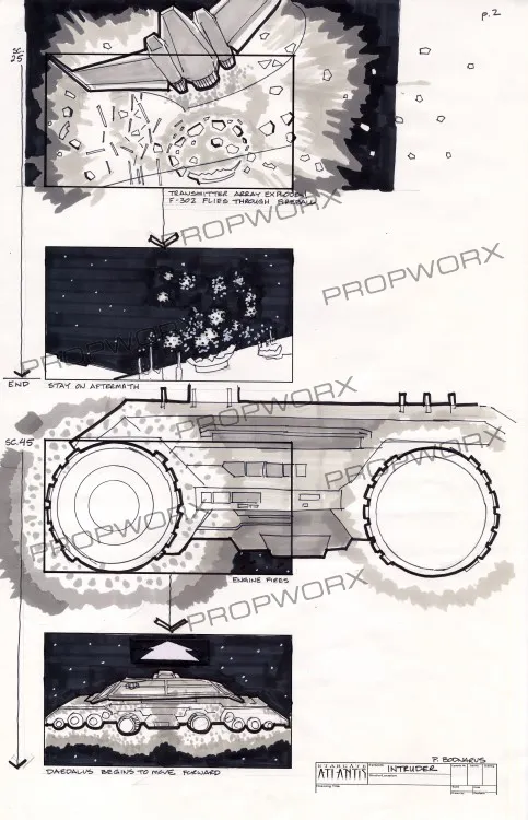 #Stargate #Atlantis #SGA "The Intruder" concept art and storyboards Part 1